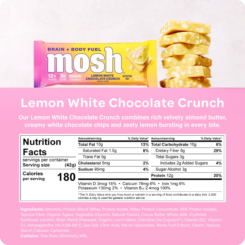 Mosh Lemon White Chocolate Crunch, 1.48oz