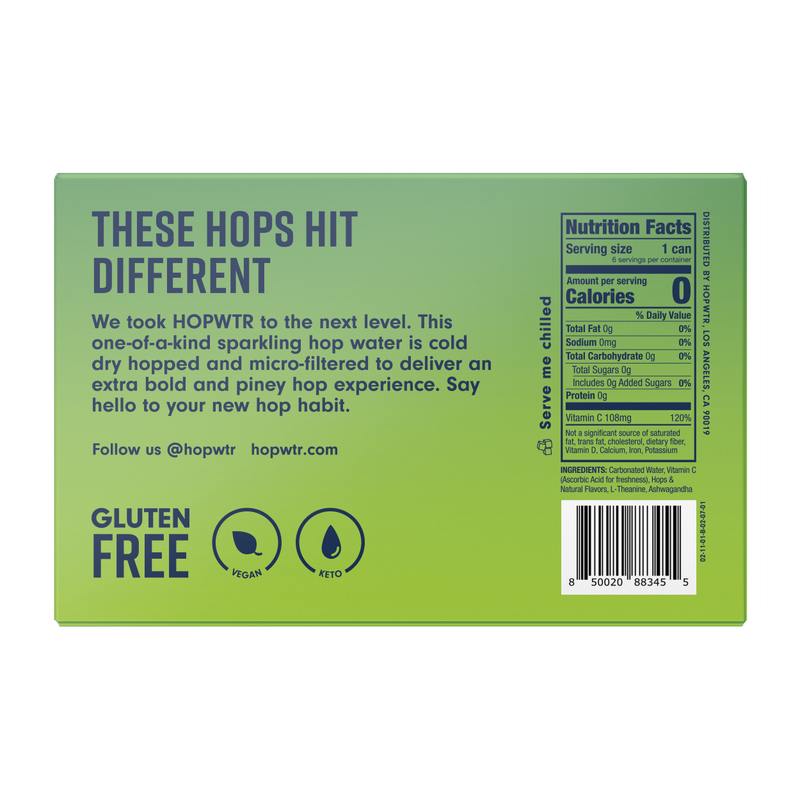 HOPWTR 2x Hopped 6pk 12oz Can