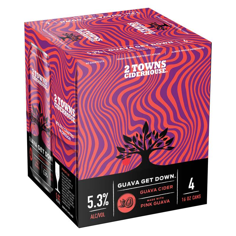 2 Towns Guava Get Down 4pk 16oz Can