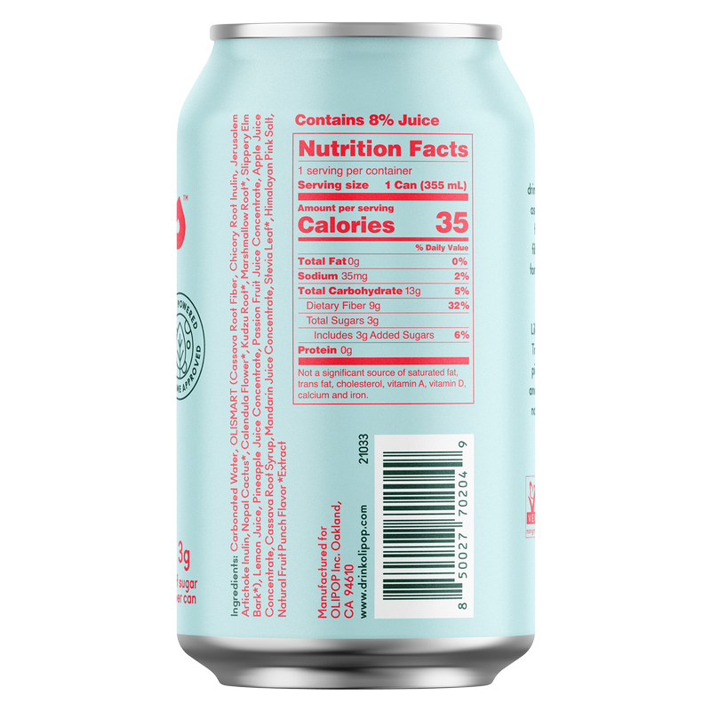 OLIPOP Tropical Punch 12 oz