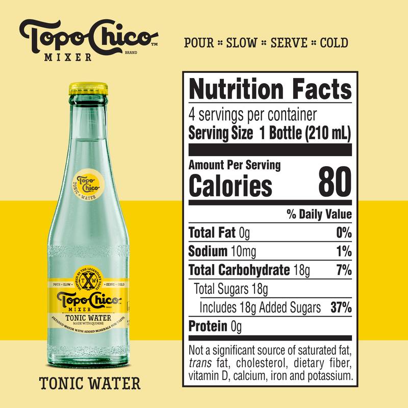 Topo Chico Mixer Tonic Water 4pk 7.1oz Glass Bottle