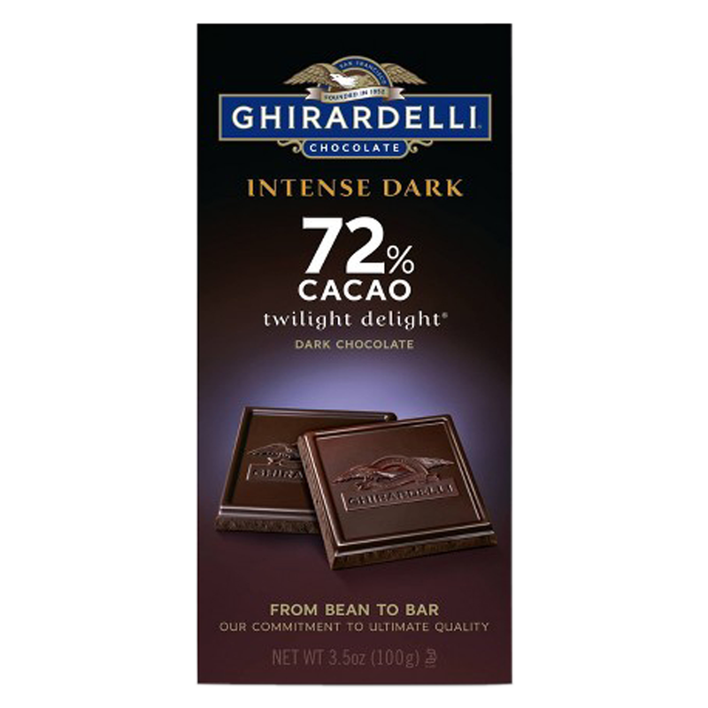 Ghirardelli 72% Cacao Twilight Delight Intense Dark Bar 3.5oz
