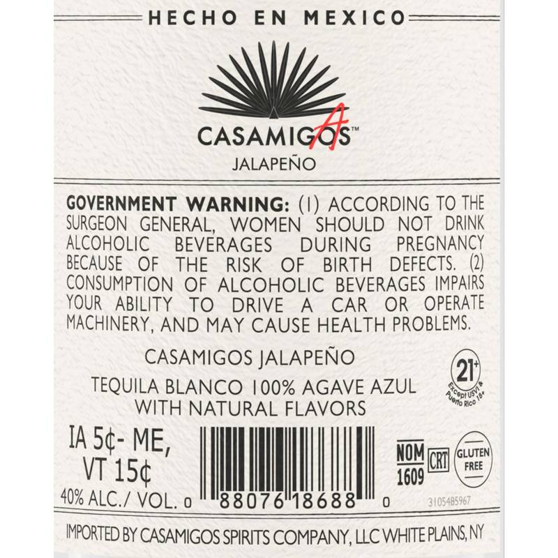 Casamigos Tequila Blanco Jalapeno 750ml