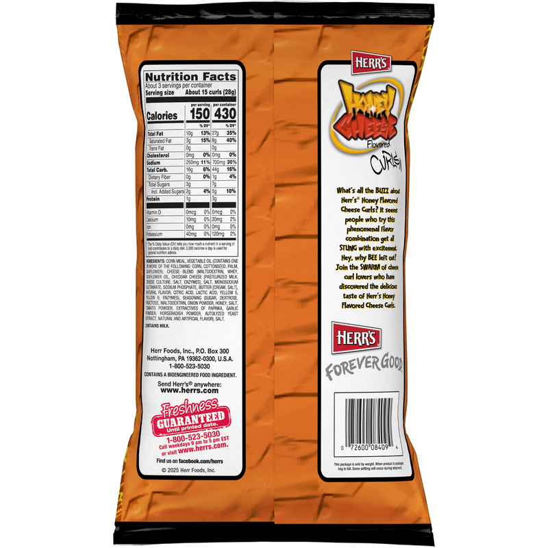 Herr's Honey Cheese Curls 2.75 oz