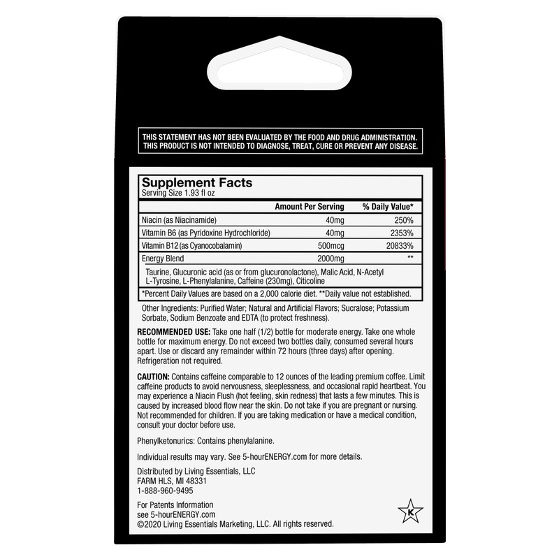 5-hour ENERGY Shot Extra Strength Berry 2pk 1.93oz Btl