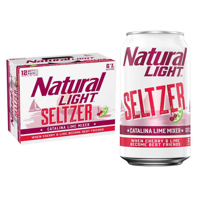 Natural Light Seltzer Catalina Lime Mixer 12pk 12oz Can 6.0% ABV