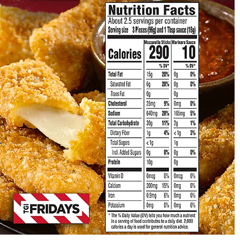 TGI Fridays Mozzarella Sticks, 11oz