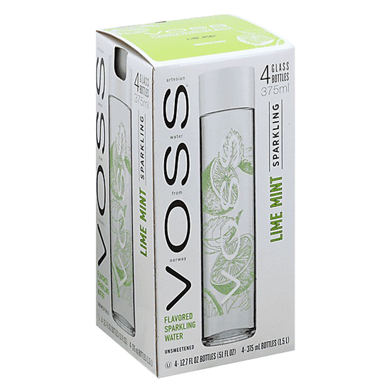 Voss Sparkling Lime Mint 4pk 375ml