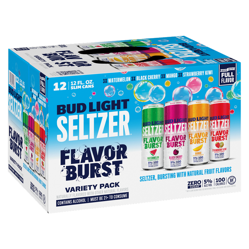 Bud Light Hard Seltzer Flavor Burst Variety Pack 12pk 12oz Slim Cans 5 % ABV
