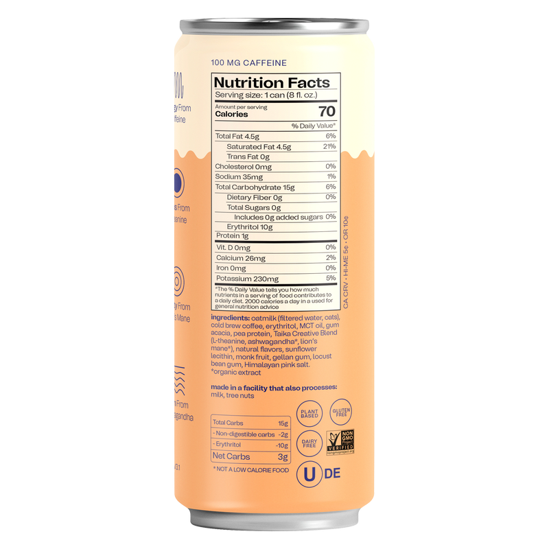 Taika Oat Milk Latte 8oz Can