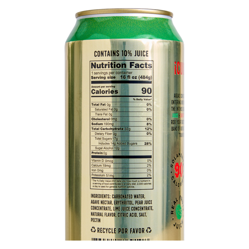 Thirsty Vaquero Limon Ladron Sparkling Water 4pk 16oz Can