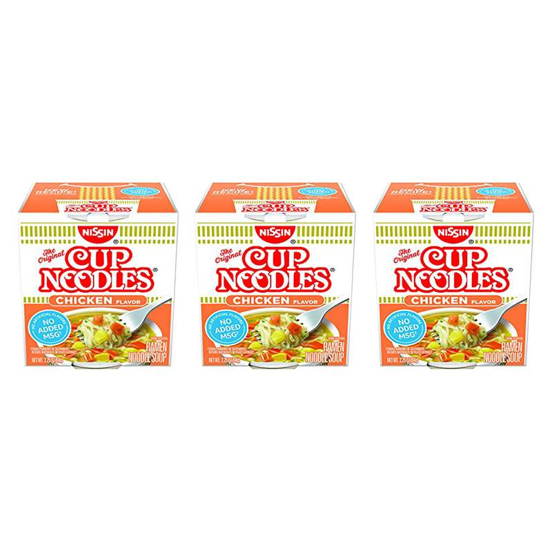 Nissin Cup Noodles Chicken Flavor Ramen Noodle Soup Bundle