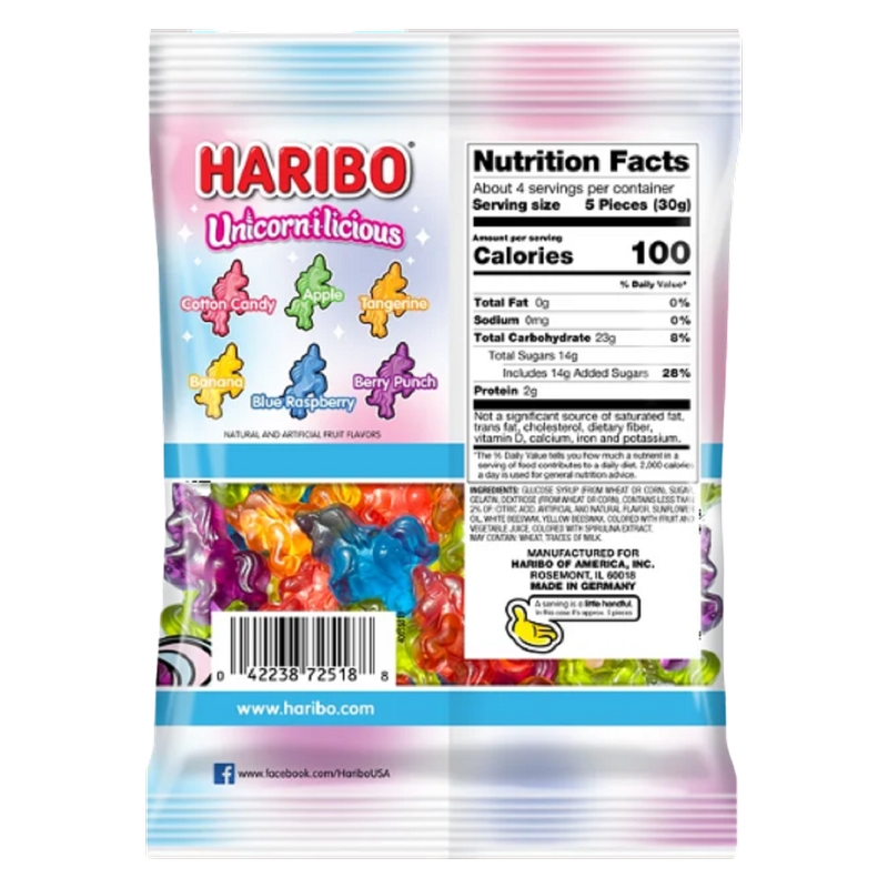 Haribo Unicorn-i-licious, 5oz