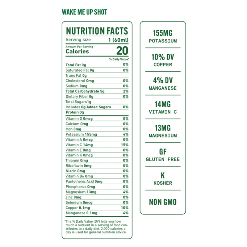 Pure Green Wake Me Up Shot 2oz