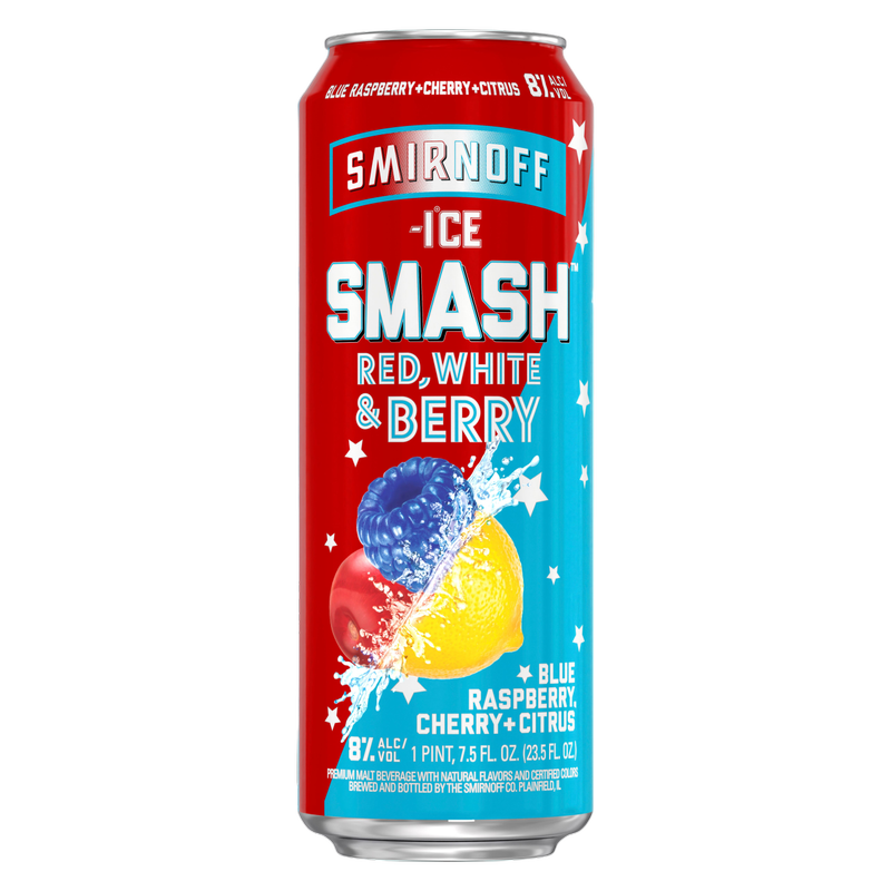 Smirnoff Ice Smash Red, White & Berry 23.5oz Can 8% ABV