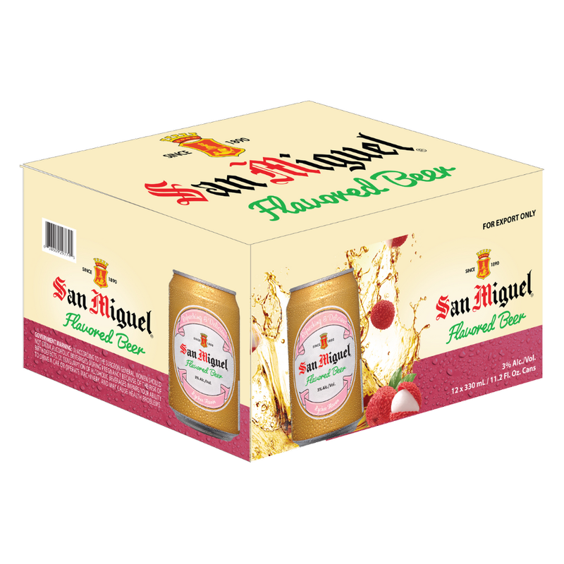 San Miguel Lychee 12pk 11.2oz Can