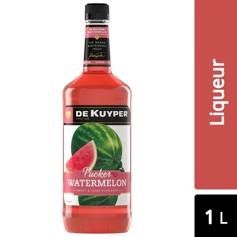 DeKuyper Pucker Watermelon Schnapps Liqueur 1 L