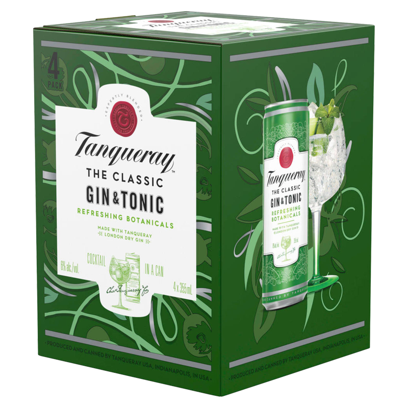 Tanqueray London Dry Gin & Tonic 4pk 12oz 6% ABV