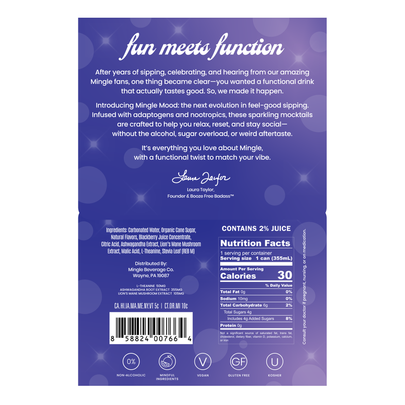 Mingle Mood Berry Lemon Bliss 4pk 12oz Can