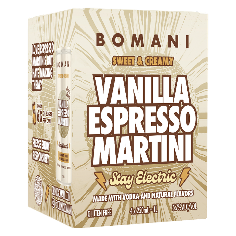 Bomani Vanilla Espresso Martini 4pk 250ml Can