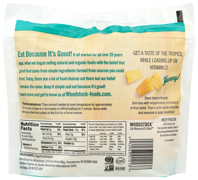 Woodstock Organic Pineapple Chunks 10oz