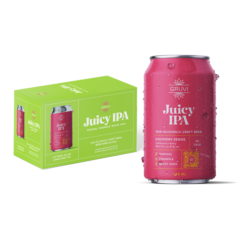 Gruvi Juicy IPA Non-Alcoholic 6pk 12oz