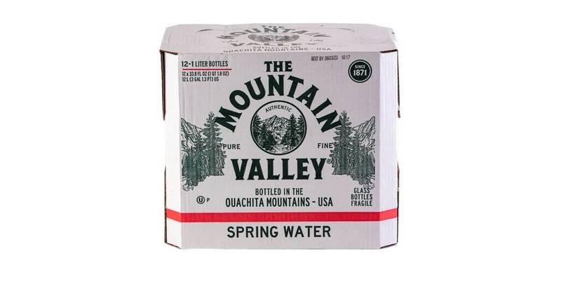 Mountain Valley Spring Water 12pk 1L Glass Bottle- XL