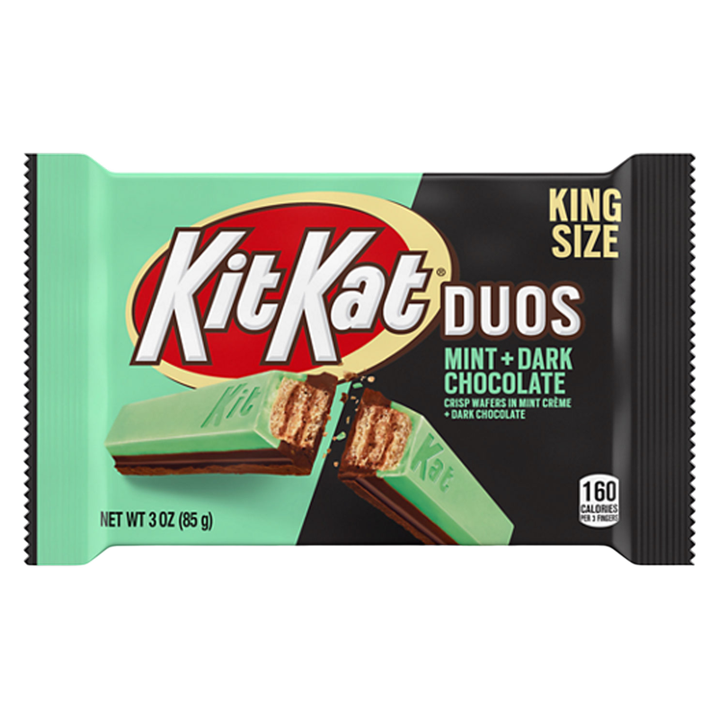 Kit Kat Duos Dark Chocolate Mint King Size 3oz