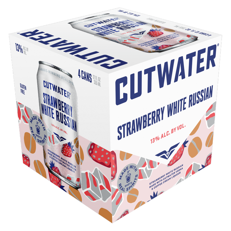 Cutwater Strawberry White Russian 4pk 12oz Can 13% ABV