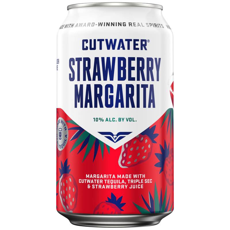 Cutwater Strawberry Margarita Single 12oz Can 10% ABV