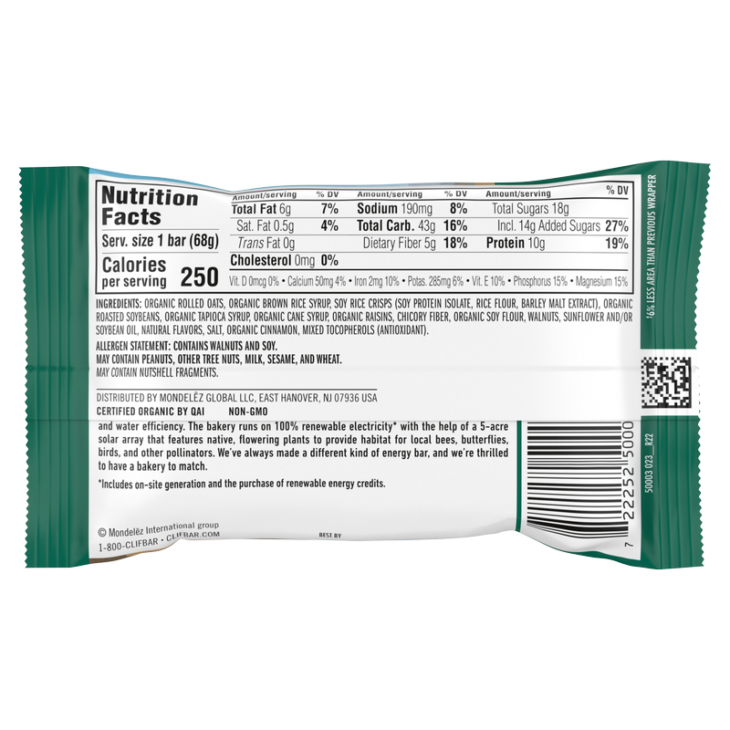 Clif Bar Oatmeal Raisin Walnut 2.4oz