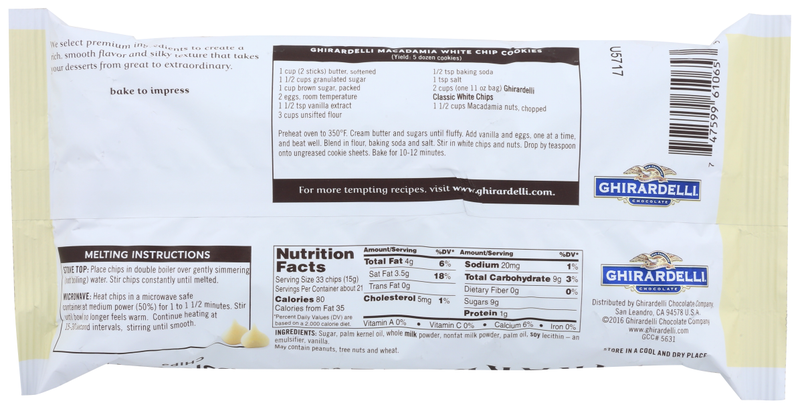 Ghirardelli Premium Baking Classic White Chips 11oz