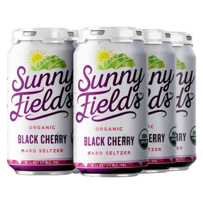 Sunny Fields Organic Seltzer Black Cherry 6pk 12oz