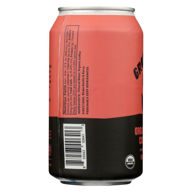 Groundwork Organic Bitches Brew Nitro Cold Brew 12oz Can