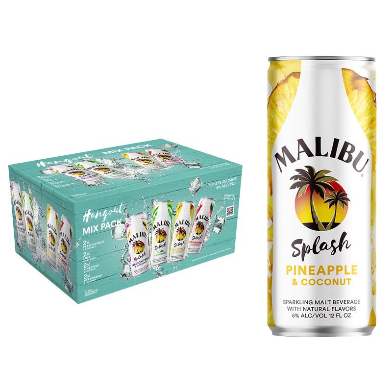Malibu Splash Variety Pack 8pk 12oz Can 5.0% ABV