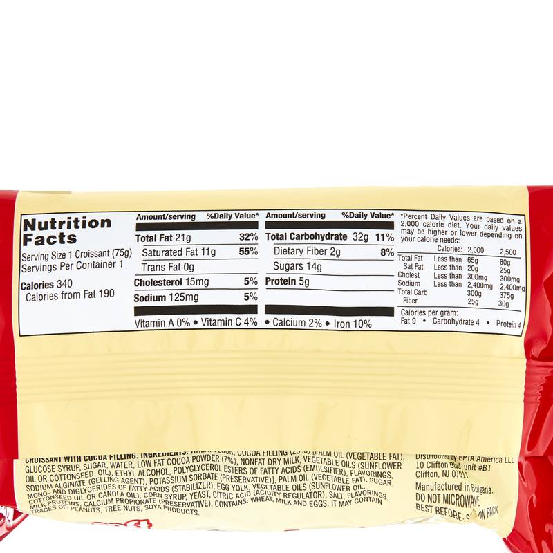 7 Days Soft Croissant with Chocolate Cream Filling 2.65oz