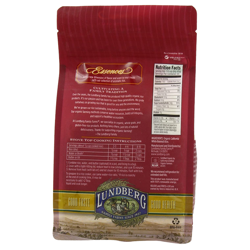 Lundberg Family Farms Organic California White Basmati Rice 32oz
