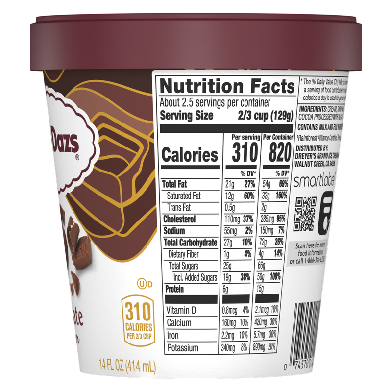 Haagen-Dazs Chocolate Ice Cream, 14oz.