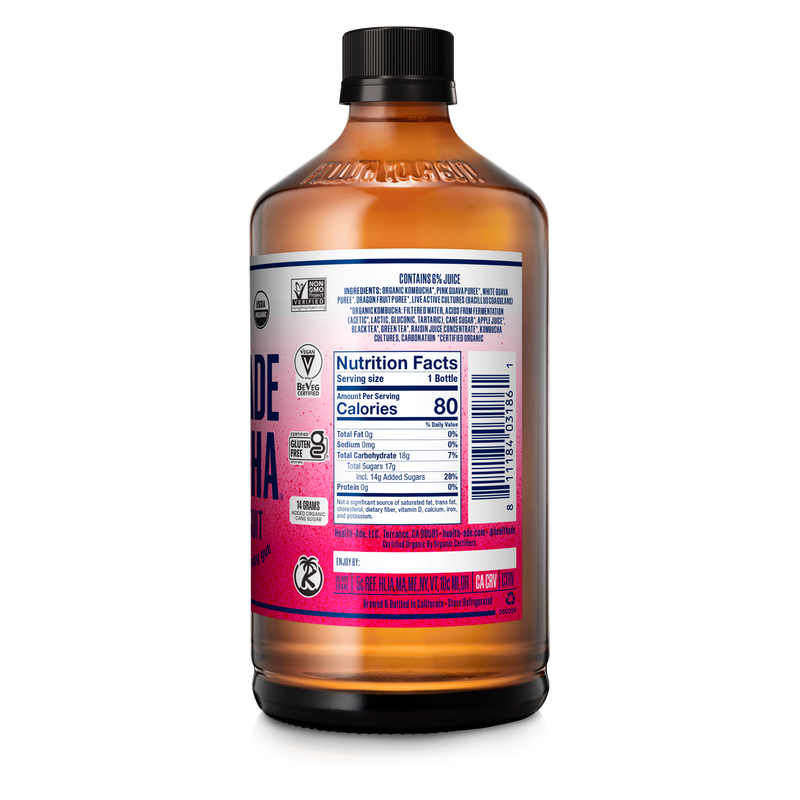 Health-Ade Guava Dragonfruit Kombucha 16oz Btl