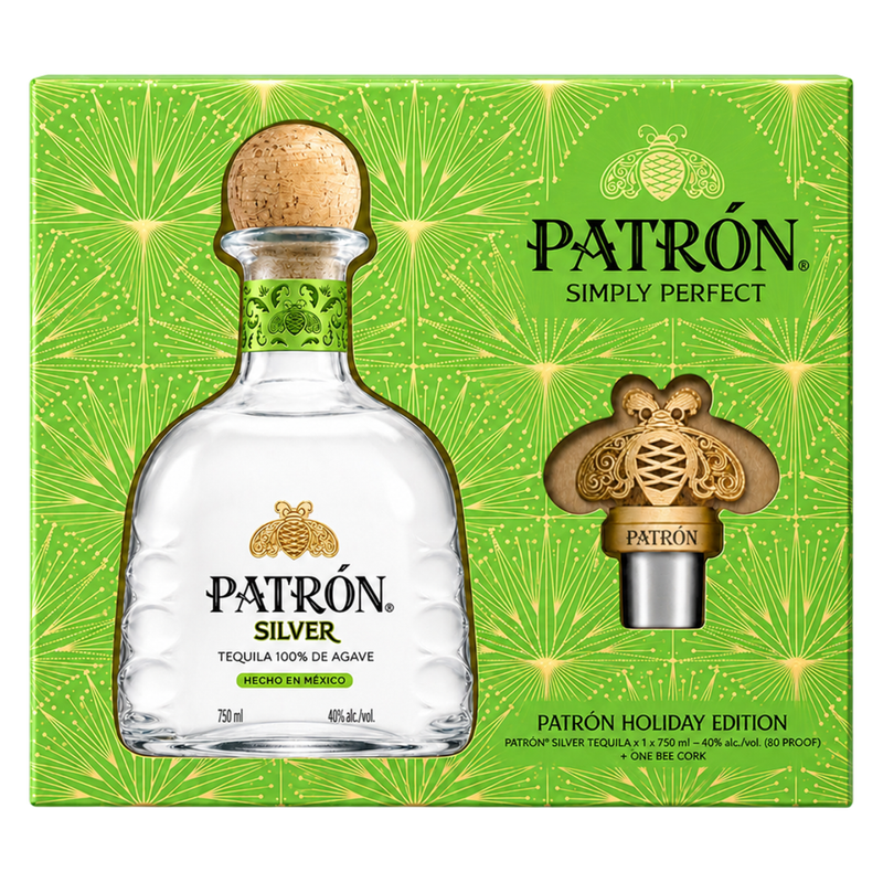Patron Silver Tequila 750ml Gift Set