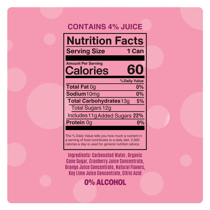 Mingle Mocktails Cranberry Cosmo 4pk 12oz Can