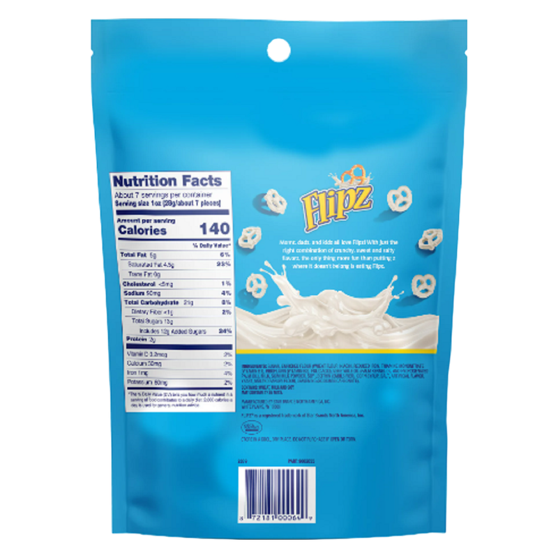 Flipz White Fudge Covered Pretzels 5oz
