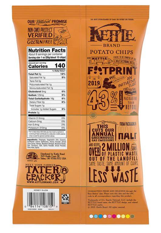 Kettle Brand Honey Dijon Potato Chips 8.5oz