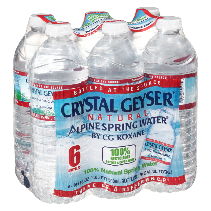 Crystal Geyser Alpine Spring Water 6pk 16.9oz Btl