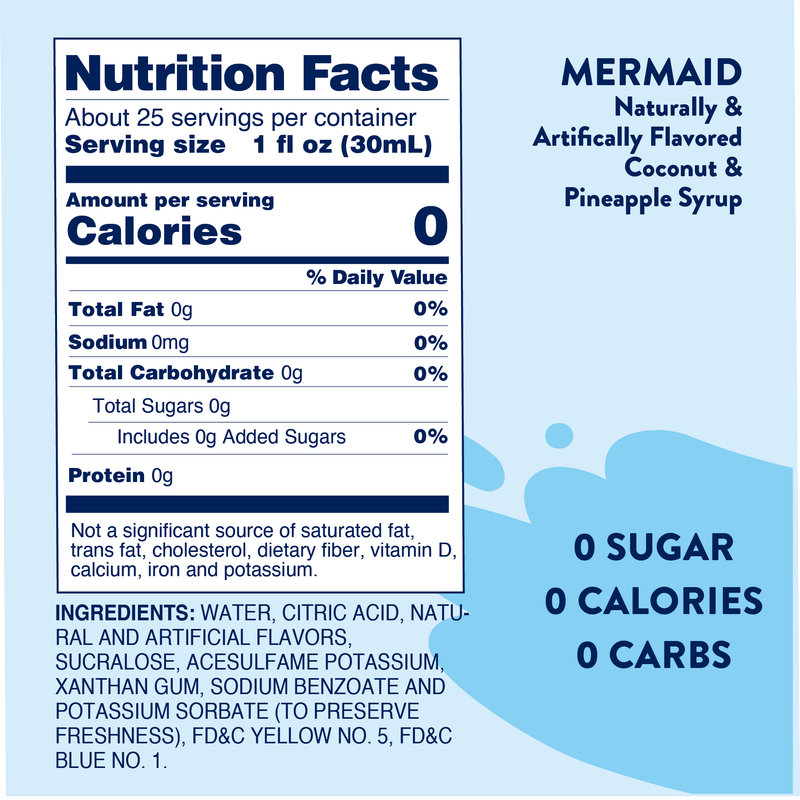 Jordan's Skinny Mixes Sugar Free Mermaid Syrup 25.4oz Btl