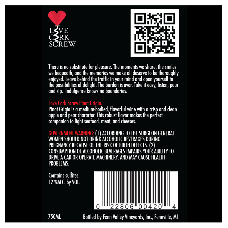 Love Cork Screw Good Times Good Friends Pinot Grigio 750 ml