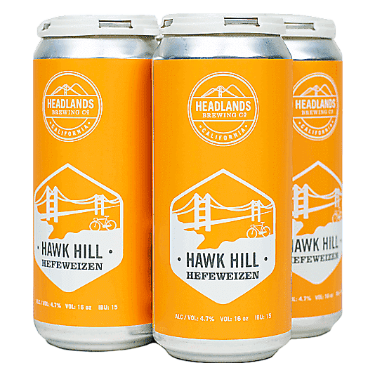 Headlands Brewing Hawk Hill Hefeweizen 4pk 16oz Can