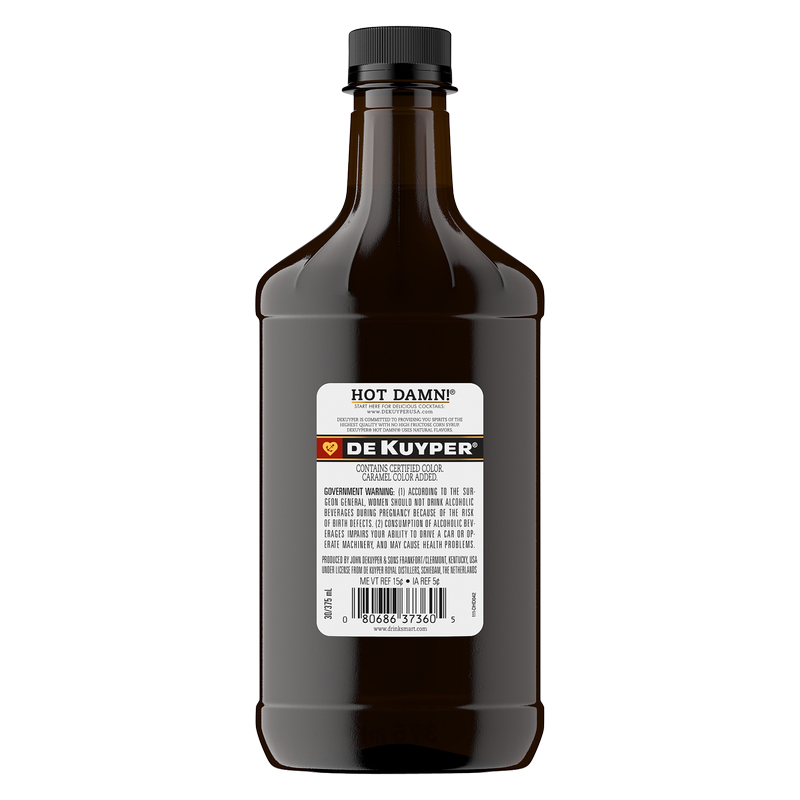 Dekuyper Hot Damn! Cinnamon Schnapps 375ml (30 Proof)