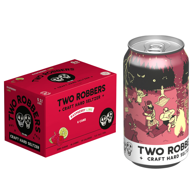 Two Robbers Black Cherry Lemon Seltzer 6pk 12oz Can 5.2% ABV