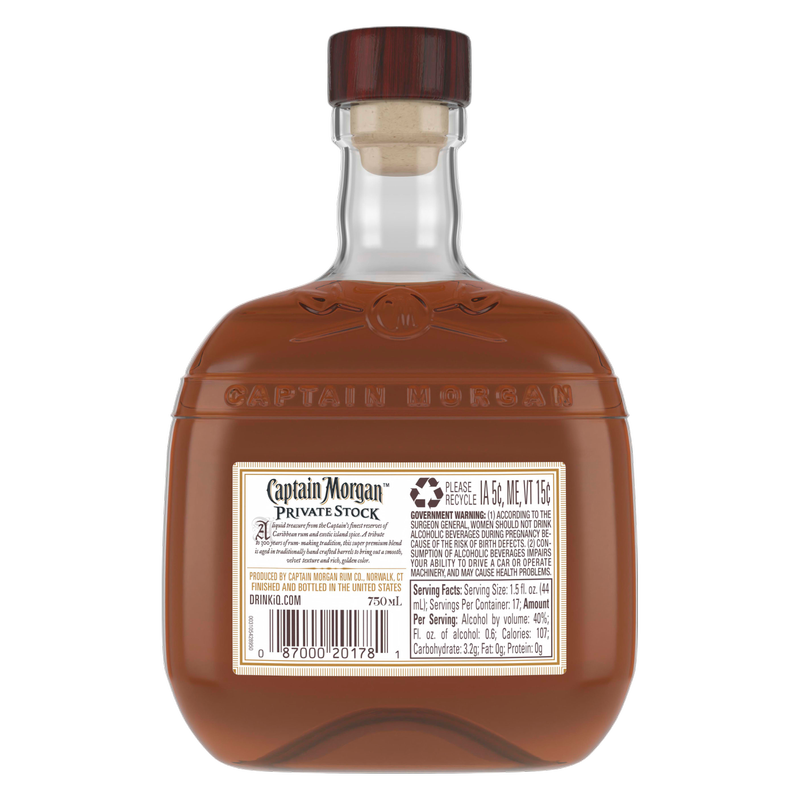 Captain Morgan Private Stock Spiced Rum 750ml (80 Proof)